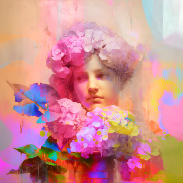 Цифровое искусство под названием "ABSTRACTION OF HYDR…" - Елена Смурова, Подлинное произведение искусства, Цифровая живопись