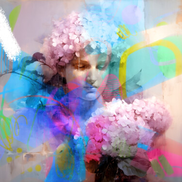 Цифровое искусство под названием "ICE BLUE ABSTRACTIO…" - Елена Смурова, Подлинное произведение искусства, 2D Цифровая Работа