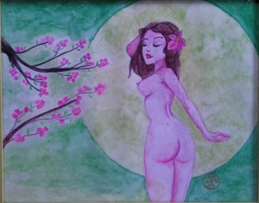 Desenho intitulada "Rose" por Valérie La Clarté, Obras de arte originais, Lápis