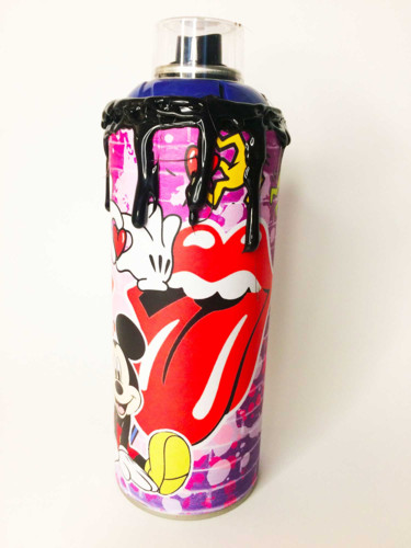 Rolling Stone Sculpture intitulée "Rolling Stone" par Sneak, Œuvre d'art originale, Acier inoxydable