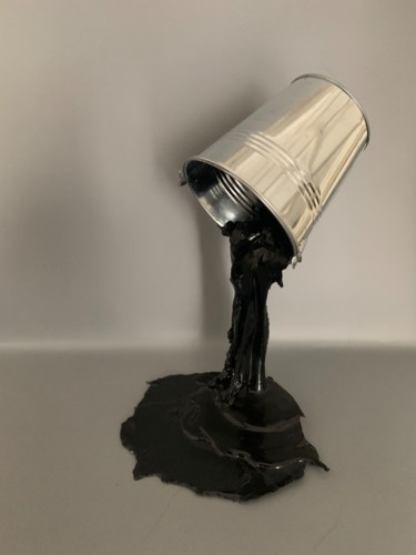 Sculpture intitulée "Bucket" par Sneak, Œuvre d'art originale, Résine