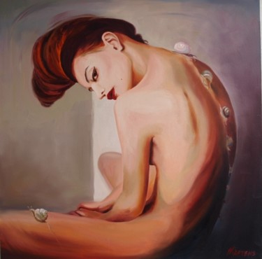 Картина под названием "Принцесса Улиток" - Martens, Подлинное произведение искусства, Масло
