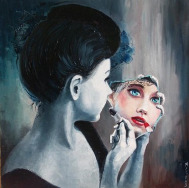 Painting titled "Зеркальный взгляд" by Martens, Original Artwork