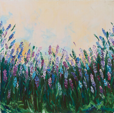 Malerei mit dem Titel "Lavender" von Svetlana Snezhko, Original-Kunstwerk, Öl