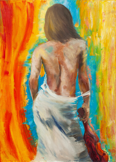 Malerei mit dem Titel "Muse" von Svetlana Snezhko, Original-Kunstwerk, Öl