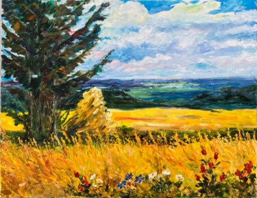 Painting titled "Good morning in Ukr…" by Svetlana Snezhko, Original Artwork, Oil