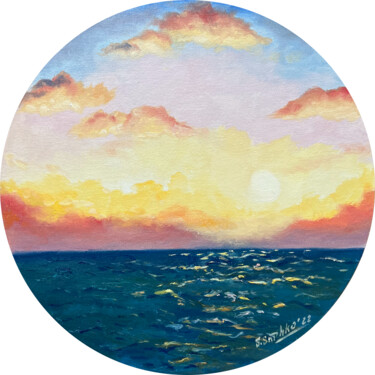 Malerei mit dem Titel "Sunrise" von Svetlana Snezhko, Original-Kunstwerk, Öl