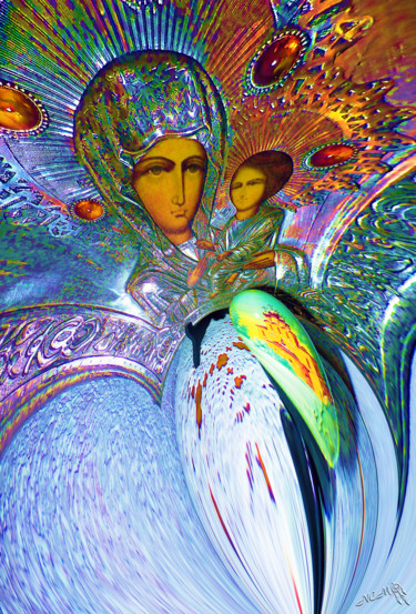 Digital Arts titled "L'ange blanc" by Sniegourotchka, Original Artwork, Digital Painting