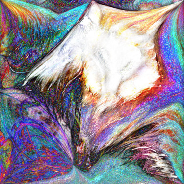 Arts numériques intitulée "L'isba du loup" par Sniegourotchka, Œuvre d'art originale, Travail numérique 2D