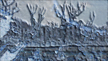 Arts numériques intitulée "Les arbres bleus. J…" par Sniegourotchka, Œuvre d'art originale, Travail numérique 2D