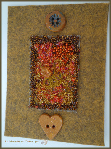 Rêve d'automne. Décoration murale Art textile intitulée "Rêve d'automne. Déc…" par Sniegourotchka, Œuvre d'art originale, Fil