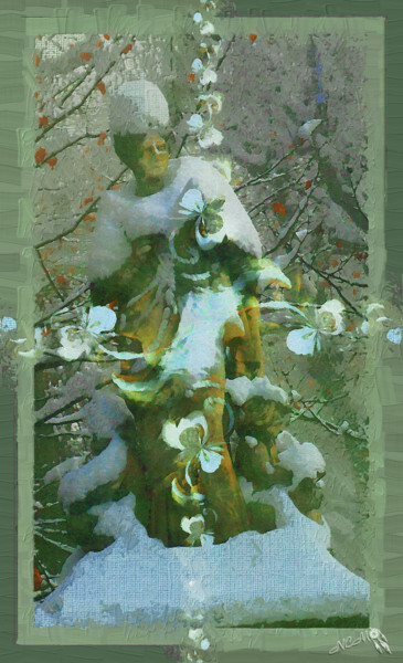 Arts numériques intitulée "La dame en vert. Jo…" par Sniegourotchka, Œuvre d'art originale, Travail numérique 2D
