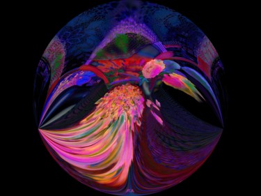 Arts numériques intitulée "la planète-fleur" par Sniegourotchka, Œuvre d'art originale, Travail numérique 2D