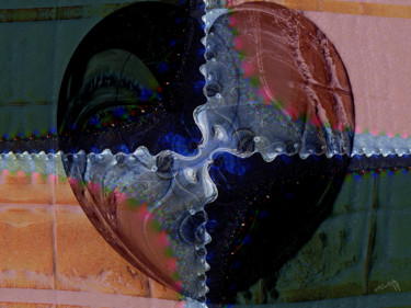 Arts numériques intitulée "Entre les deux mon…" par Sniegourotchka, Œuvre d'art originale, Travail numérique 2D