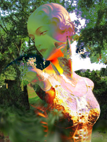 Arts numériques intitulée "Femme-Fleur 1" par Sniegourotchka, Œuvre d'art originale, Travail numérique 2D