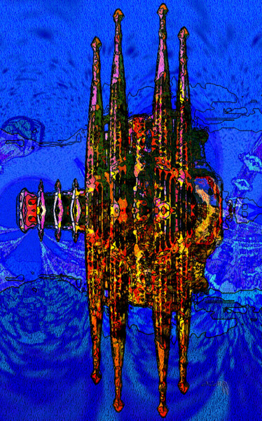 Peinture intitulée "La Sagrada Familia.…" par Sniegourotchka, Œuvre d'art originale, Peinture numérique