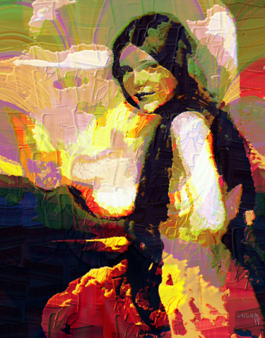 Pintura titulada "La belle chevelure." por Sniegourotchka, Obra de arte original, Pintura Digital