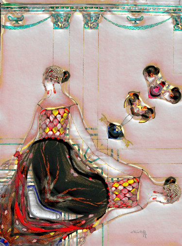 Pittura intitolato "Le défilé de mode. 2" da Sniegourotchka, Opera d'arte originale, Pittura digitale