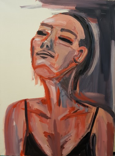 Painting titled "To breathe" by Natalia Sintsova, Original Artwork, Acrylic Mounted on Wood Stretcher frame