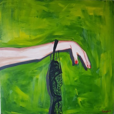Painting titled "I'll decide for mys…" by Natalia Sintsova, Original Artwork, Acrylic Mounted on Wood Stretcher frame