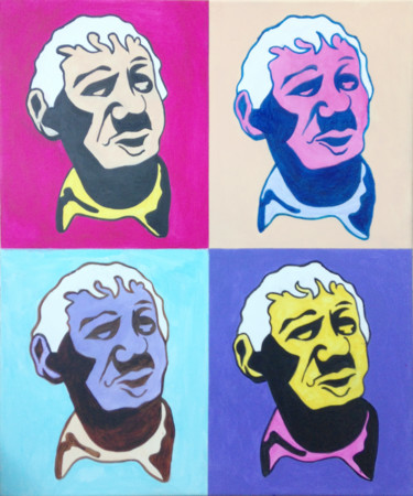 Peinture intitulée "Pierre Magnan (Pop…" par Snop, Œuvre d'art originale, Acrylique