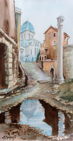 Painting titled "Tempo Maggiore di R…" by Snop, Original Artwork, Watercolor