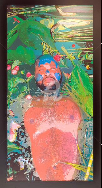 Digital Arts με τίτλο "Le bain" από So Aguessy Raboteur, Αυθεντικά έργα τέχνης, Ψηφιακή ζωγραφική