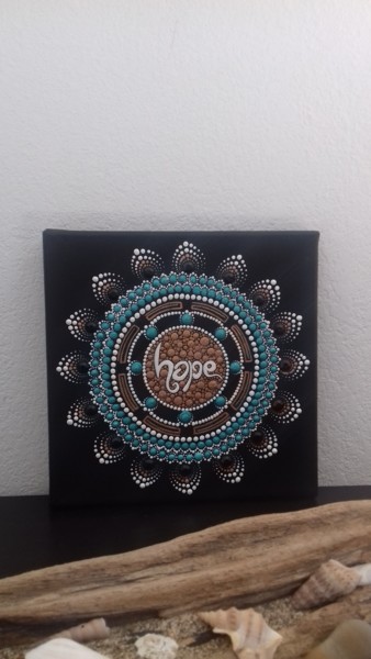 Painting titled "Mandala Hope 3D Poi…" by Soart, Original Artwork, Acrylic