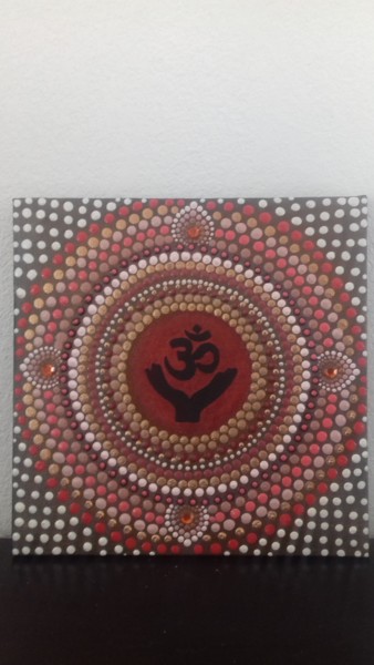 Painting titled "Mandala Aum 3D Poin…" by Soart, Original Artwork, Acrylic