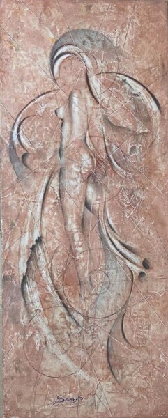 "Enigma di donna" başlıklı Tablo Soales tarafından, Orijinal sanat, Zamklı boya Ahşap panel üzerine monte edilmiş
