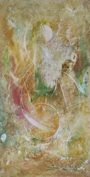 Pittura intitolato "Senza titolo" da Soales, Opera d'arte originale, pigmenti Montato su Pannello di legno