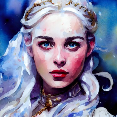Digitale Kunst mit dem Titel "Daenerys Targaryen" von Sobalvarro, Original-Kunstwerk, Digitale Malerei