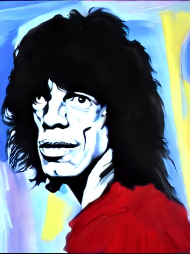 Digital Arts titled "Mick Jagger" by Sobalvarro, Original Artwork, Digital Painting