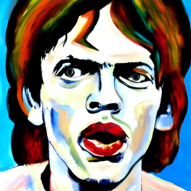 Arts numériques intitulée "Mick Jagger 2" par Sobalvarro, Œuvre d'art originale, Peinture numérique