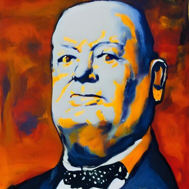 Digitale Kunst getiteld "Winston Churchill" door Sobalvarro, Origineel Kunstwerk, Digitaal Schilderwerk
