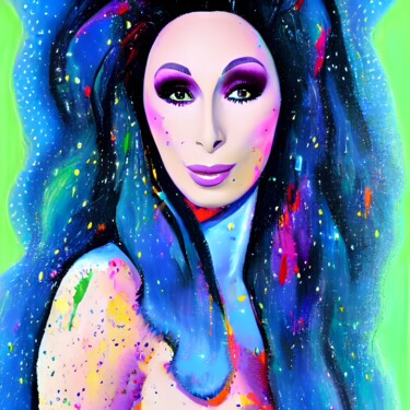Digital Arts titled "Cher" by Sobalvarro, Original Artwork, Digital Painting