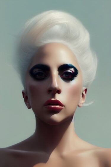 Digital Arts titled "Lady Gaga" by Sobalvarro, Original Artwork, AI generated image
