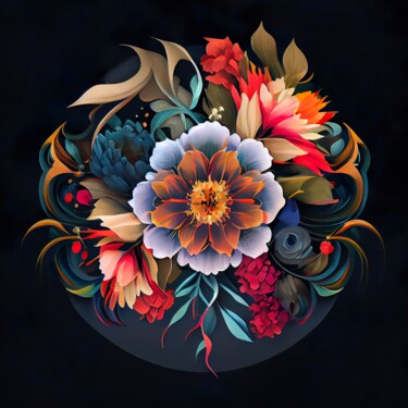 Digital Arts titled "Flower arrangement" by Sobalvarro, Original Artwork, AI generated image