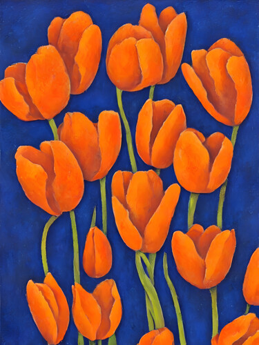 Arte digital titulada "Tulipanes" por Sobalvarro, Obra de arte original, Imagen generada por IA