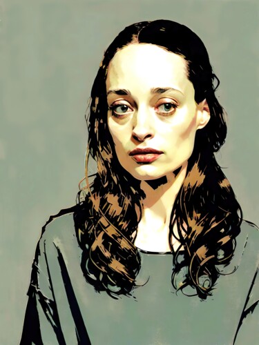 「Fiona Apple」というタイトルのデジタルアーツ Sobalvarroによって, オリジナルのアートワーク, AI生成画像