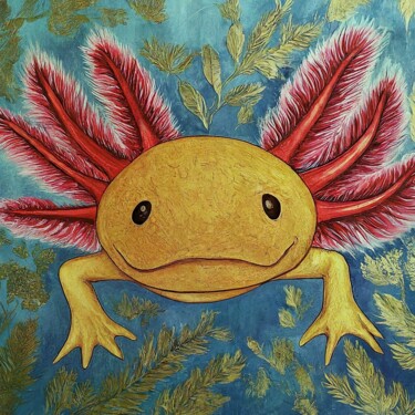 Arts numériques intitulée "Axolotl" par Sobalvarro, Œuvre d'art originale, Image générée par l'IA