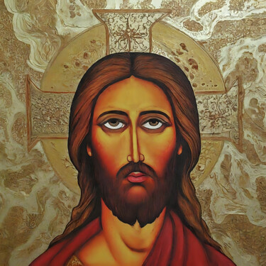 Digitale Kunst mit dem Titel "Jesus" von Sobalvarro, Original-Kunstwerk, KI-generiertes Bild