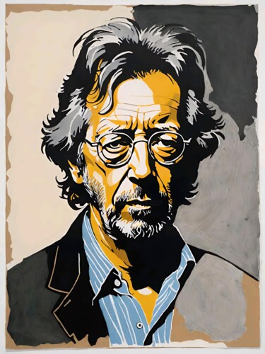 Digitale Kunst getiteld "Eric Clapton" door Sobalvarro, Origineel Kunstwerk, AI gegenereerde afbeelding