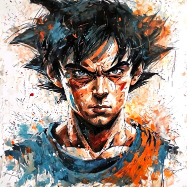 Arts numériques intitulée "Goku" par Sobalvarro, Œuvre d'art originale, Image générée par l'IA