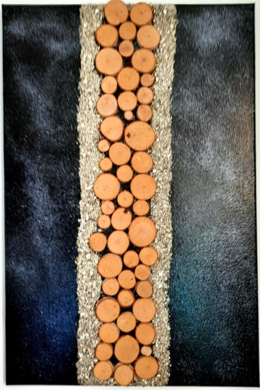 Картина под названием "Wood" - Sobo, Подлинное произведение искусства, Акрил