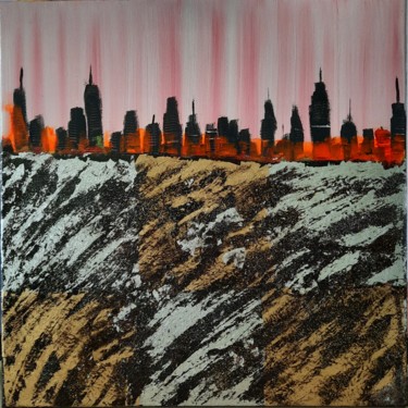 Painting titled "Gotham" by Sobo, Original Artwork, Acrylic