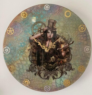 Painting titled "Steampunk" by Sobo, Original Artwork, Acrylic