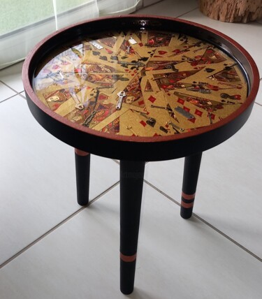 Ζωγραφική με τίτλο "Relooking table" από Sobo, Αυθεντικά έργα τέχνης, Ακρυλικό