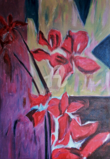 Картина под названием "Chocolate Orchid" - Sobreira Airton, Подлинное произведение искусства, Акрил