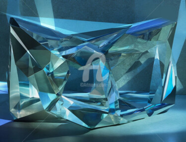 Digitale Kunst mit dem Titel "Aquamarine" von Sobreira Airton, Original-Kunstwerk, Digitale Malerei